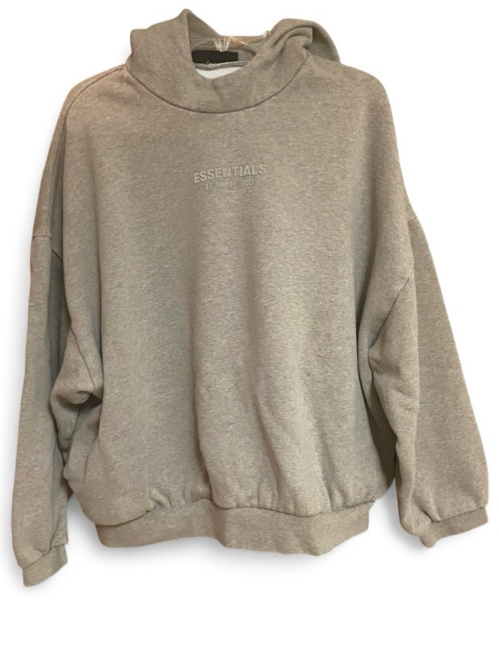 Fear of God Essentials Men’s L Fleece Hoodie Taupe Scuba Hood Oversized